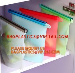 China Refrigerated Cooler Reusable Silicone Food Bag, Preservation Storage Container Airtight Seal Cooking Bag bagease package supplier