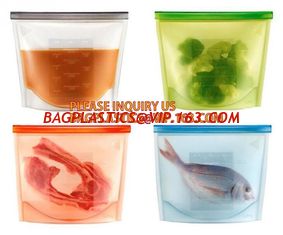 China Reusable Storage Bags Silicone Food Preservation Bag, Eco Friendly and BPA Free, Airtight Seal Food Storage Fit Versatil supplier