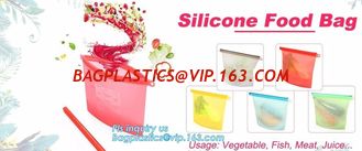 China Silicone Food Storage Bag, Reusable Silicone Food Bag For Microwave,Reusable Silicone Food Storage Bag For Food Storage supplier