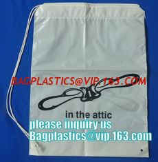 China biodegradable Customized Laundry Drawstring Poly Bag Plastic Laundry Bag For Hotel With Own Logo,Poly Plastic Drawstring supplier
