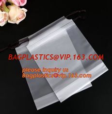China Biodegradable Dry Cleaning Shop Disposable Plastic Laundry Bag Poly Drawstring Bags,Poly Plastic Drawstring Hotel Laundr supplier