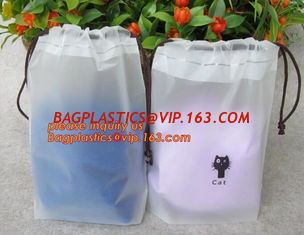 China Biodegradable Cotton string LDPE plastic laundry bag custom poly bag drawstring bag,Customized Logo Printed Poly Drawstr supplier