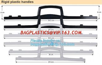 China customized printing and size rigid snap handle bag/rigid handle plastic bag/handle polybag,rigid snap loop handle plasti supplier
