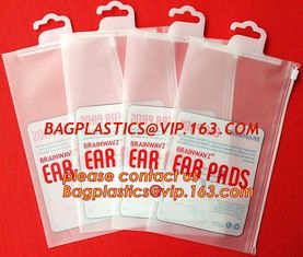 China PVC customized hanger zipper bag/rigid handle zipper bag/hook handle polybag,Hanger Hook PVC Plastic Bag For Clothes supplier
