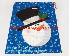 China Christmas manufacturer wholesales santa sacks large size gift bags,Jumbo Plastic Poly Bag giant plastic christmas decora supplier