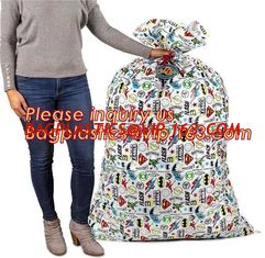 China Merry Christmas Santa Claus Pattern Jumbo Bicycle / Bike Sack Gift Bag For Children 60 X 72 inch,Sacks For Extra Large P supplier