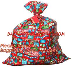 China Set of 3 60&quot;x72&quot; Christmas Gift Bags Jumbo/Giant Bike Bag,LDPE christmas red sack plastic jumbo bike/bicycle gift bag supplier