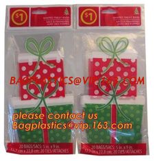 China Clear Cello Bags Adhesive - 1.4 mils Thick Self Sealing OPP Plastic Bags for Bakery Cookies Christmas Halloween Party supplier