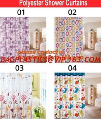 China bath mats sets shower curtains, POLYESTER BATHROOM CURTAIN, HOTEL SHOWER CURTAIN, PEVA bath curtain, polyester cotton fa supplier