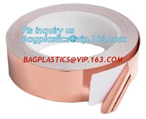 China Conductive copper foil tape 25m 50m for EMI shielding welding, electrical maintenance conductive copper foil tape bageas supplier
