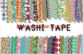 China Colorful Custom Printed Masking Adhesive Tape , Waterproof Custom Make Washi Tape,masking printed washi paper tape PACKA supplier