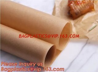 China Bleached with Unbleached Greaseproof Paper for food wrapping,Environmental friendly and green greaseproof food packaging supplier