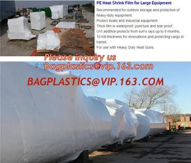 China biodegradable shrink wrap 200 mic construction industrialJumbo construction industrial uv shrink wrap for yacht covering supplier