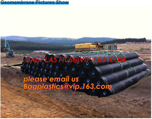 China Environmental Protection hdpe smooth fish farm pond liner geomembrane,Drain board Geocell Geogrid Geomembrane Geonet PAC supplier