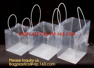 China frosted gusset clear HDPE Plastic die cut soft loop handle shopping candy christmas gift bags,bag with customized logo supplier