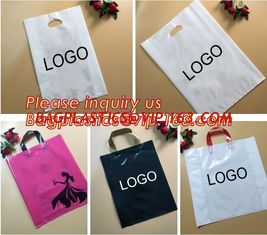 China Biodegradable ldpe soft loop handle plastic bags with customized logo printed,Corn Starch Made Printed Biodegradable Sof supplier