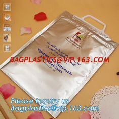 China Reusable aluminium foil thermal insulation material cooler bag for picnic with Strapping tape closure,foil insulated thermal supplier