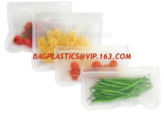 China Reusable cheap wholesale plastic peva food storage bag,Reusable silicone safe PEVA food storage sandwich bag bagplastics supplier