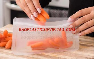 China Leakproof Reusable Storage Bags Extra Thick FDA Grade PEVA k Bags,keep fresh air-tight vacuum sealer bags for food supplier