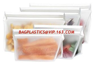 China Reusable Silicone Food Storage Bag Washable Silicone Fresh Bag for Fruits Vegetables Meat Preservation bagplastics bagea supplier