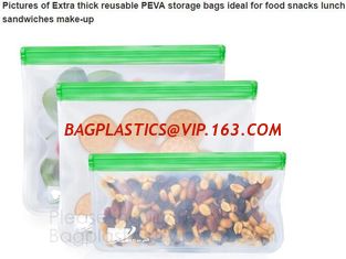 China Reusable BPA Free Food Grade Preservation Storage Silicone Food Fresh Bag,Silicone Plastic Packaging Food Zip Silicon Fr supplier
