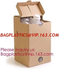 China Wine Juice Water Oil Bag In Box With Tap Valve,3 L and 5 L Wine bag in box holder,red wine bag in box,Water bag with spo supplier