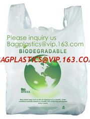 China Organic Recycling and compostable bag,Eco friendly Compostable,compostable biobased plastic tshirt bag bagease bagplasti supplier