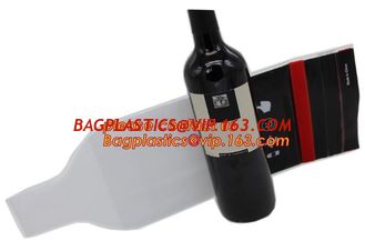 China Zip sealed liquor bubble bags bottle protector Travelling liquor bubble sleeves air wine bubble bags Zipped bottom plast supplier