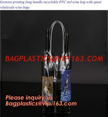 China Eco friendly LONG HANDLE RECYCLABLE PVC WINE BAG, CARRIER BAG,HANDY BAG,GIFT WINE BAG,PROMOTION, PROMOTIONAL PRODUCTS PA supplier