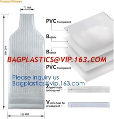 China USA Amazon WineSkin Protector Reusable Wine Bottle Transport Bubble Packaging Bag,Breakage-proof Clear PVC Wine Bottle P supplier