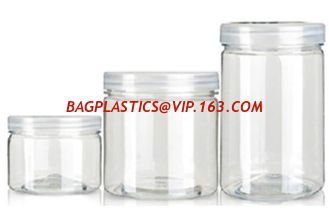 China 150ml 180ml pet plastic bottle container for candy cookies food packaging,250ml 500ml PET plastic container bottle jar f supplier