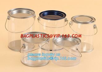 China aluminum tin aluminum container jar with clear window top aluminum cans with screw lid for cosmetic/food bagplastics pac supplier