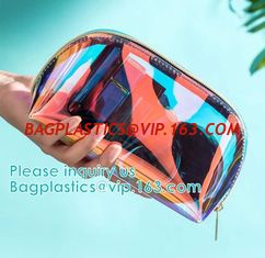 China Eco Beauty Holographic Travel Cosmetic Bag,Makeup Bag PVC Holographic Laser Clear Transparent Women Cosmetic Bag handy supplier