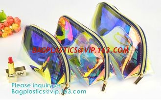 China Holographic Color Bag Neon Bag Clear Pvc Cosmetic Make Up Bag in Rainbow,holographic k bagholographic laser handy supplier