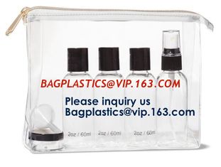 China Cosmetic Toothbrush Transparent Makeup Bag With Customer Printing Slider Zipper,Travel Makeup Bag supplier
