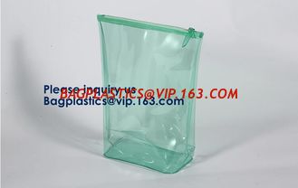 China Makeup Bags, Frosted PVC Zipper Bags,Clear PVC Material Plastic Slide Pouch,PVC Zip Lock Document Bags supplier