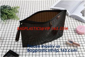 China Transparent Pvc Slider Zipper Bag With Blue Side Gusset,Bottom Gusset Cosmetic Pvc Slider Packaging Bag Bagease Bagplast supplier