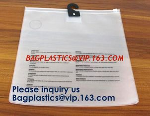 China Slider Zipper Cosmetic Pvc Bag Clear Vinyl Pvc k Bag,Matte PVC Zipper Slider Bag With Ring, Bagease, Bagplastics supplier