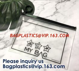 China Sinicline Nice Pvc Eva Slider Zipper String Biodegradable T-Shirt Packaging Plastic Bag With Logos Custom Logo Printed supplier