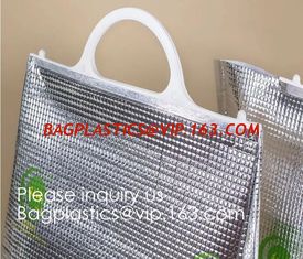 China Custom Frozen Food Insulation Foil Liner Aluminum Foil Bubble Thermal Insulation Bag,Imprint Portable Non-Woven Large In supplier