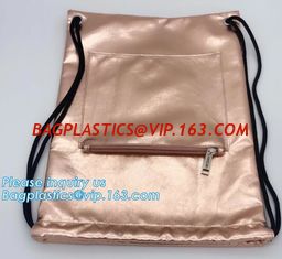 China Custom PU Leather Drawstring Bags Leather Pouches with LOGO,Waterproof PU Leather Drawstring Bag, Bagease, Bagplastics supplier