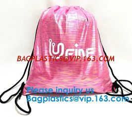 China Fashionable Metallic Silver PU Leather Gym Drawstring Bag,Leather Backpack SKULL Gym Drawstring Backpack String Bag supplier
