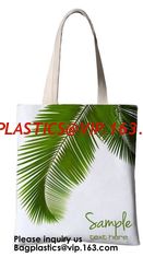 China Printing Palm Leaf Canvas Bag Cotton Canvas Handle Tote Bag Cotton Bag Customized Cheap Eco Silk Screen Printing Logo Re supplier