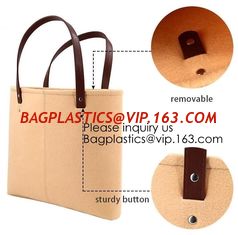 China Handmade Fashion felt shoulder Case Ladies Bag Women Handbag Felt Tote Bag with Leather Handle, Bagease, Bagplastics supplier