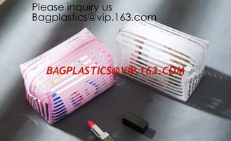 China Clear Zipper Pouch with Strap Makeup Bag PVC Cosmetic Pouch,Printing Clear k Cosmetic PVC Pouch, bagease, bagplast supplier