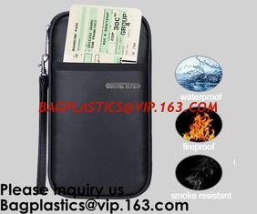 China OEM custom luxury travel money passport safe zipper storage pouch fireproof document bag Pouch Money Fiberglass Fire Saf supplier