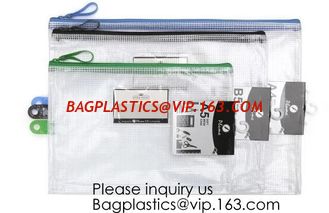 China Zipper Lock Carrying File Bag Folder Organizer School Office Stationery A4 Waterproof Document Bag With Zipper BAGEASE supplier