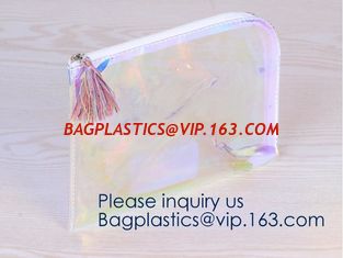 China EVA Clear Pouch zipper bag,Slide Zip Lock EVA Pouch Bag with Folding Bottom,Promotional custom printing clear eva cosmet supplier
