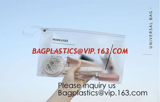 China Portable custom logo printed Transparent PVC Window Women Makeup Pouch Travel Clear Cosmetic bag, bagease, bagplastics supplier