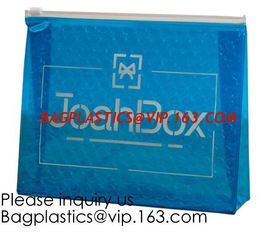 China Make Up Or Cosmetic Packing Mini k Bags Cushioning Laser Pvc k Bubble Bag Holographic Zipper Bag PVC Laser C supplier
